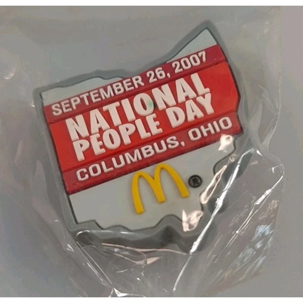 McDonald's National People Day 9-26-2007 Rubber Lapel Pin In‎ Original Bag